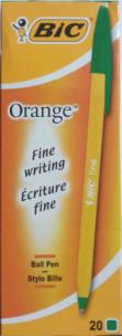 Opakowanie Długopis Orange Original zielony (20szt) BIC