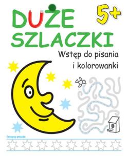 Okładka książki Duże szlaczki. Wstęp do pisania i kolorowania 5+