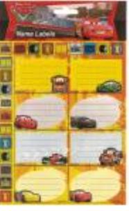 Opakowanie Etykiety na zeszyty Auta