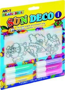 Opakowanie Farby witr.Sun Deco I 6 kol.+3 witr.blister AMOS