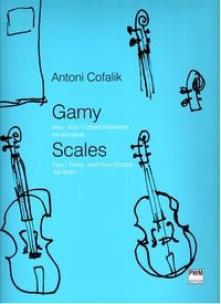 Okładka książki Gamy dwu-, trzy- i czterooktawowe na skrzypce PWM