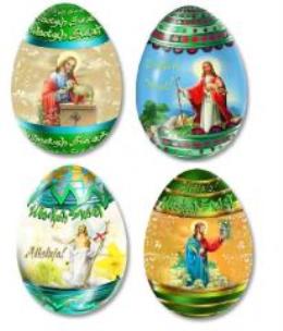 Opakowanie Karnet B6 Wielkanoc (25 szt.) Jajko religijne MIX