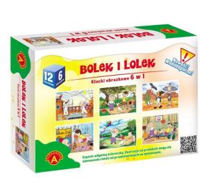Opakowanie Klocki obrazkowe 6w1 Bolek i Lolek ALEX
