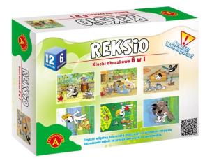 Opakowanie Klocki obrazkowe 6w1 Reksio ALEX