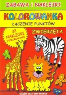 Okładka książki Kolorowanka - Łączenie punktów.Zwierzęta
