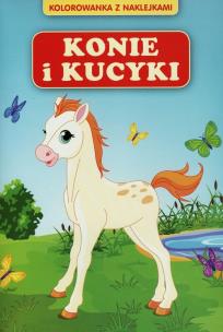 Okładka książki Kolorowanka z naklejkami. Konie i kucyki Damidos
