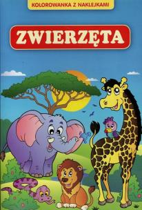 Okładka książki Kolorowanka z naklejkami. Zwierzęta wyd II Damidos