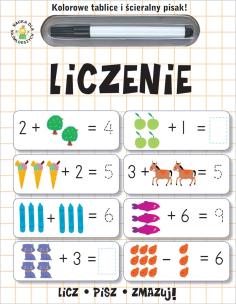 Okładka książki Kolorowe tablice i ścieralny pisak! Liczenie