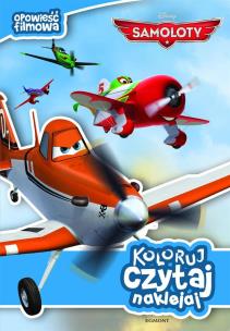 Okładka książki Koloruj, czytaj, naklejaj - Samoloty