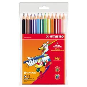 Opakowanie Kredki Trio 10+2 kolory etui STABILO