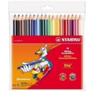 Opakowanie Kredki Trio 15+3 kolory etui STABILO