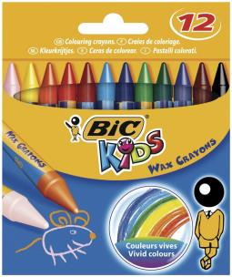Opakowanie Kredki Wax Crayons 12 kol. blister BIC