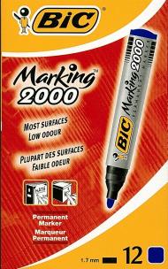 Opakowanie Marker Marking 2000 okrągły niebieski (12szt) BIC