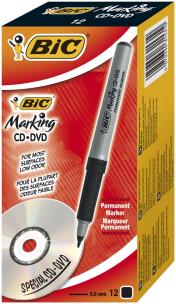 Opakowanie Marker Marking CD/DVD czarny (12szt) BIC