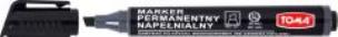 Opakowanie Marker napełnialny ścięty czarny (12szt) TOMA