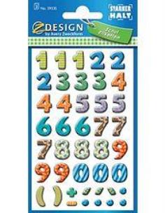 Opakowanie Naklejki kolorowe -cyferki