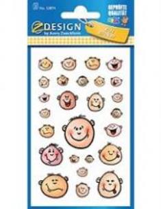 Opakowanie Naklejki papierowe buźki