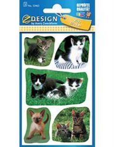 Opakowanie Naklejki papierowe kotki