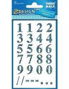 Opakowanie Naklejki złote cyferki 16mm