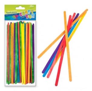 Opakowanie Ozdoba dek drewniane patyczki kolor długie 80szt