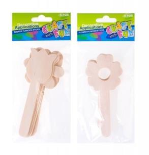 Opakowanie Ozdoba dekoracyjna drewniane patyczki kwiaty 6szt