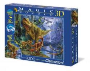 Opakowanie Puzzle 1000 Magic 3D Dinozaury