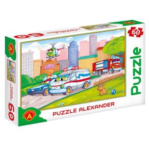 Okładka książki Puzzle 60 - Samochody specjalne ALEX