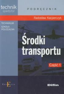 Okładka książki Środki transportu Część 1 DIFIN