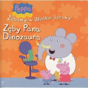 Okładka książki Świnka Peppa. Zabawy w .. 7 Zęby Pana Dinozaura