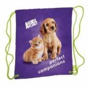Okładka książki Worek szkolny na ramię Animal Planet pies i kot