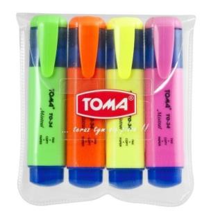 Opakowanie Zakreślacz Mistral mix 4 kolory TOMA