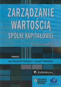 Okładka książki Zarządzanie wartością spółki kapitałowej