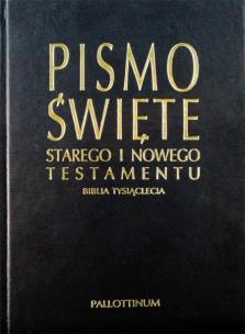 Okładka książki Biblia Tysiąclecia granat oprawa ekologiczna