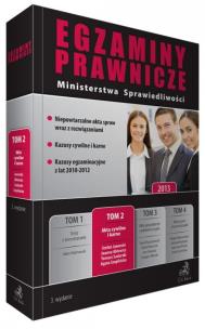 Okładka książki Egzaminy prawnicze Ministerstwa Sprawiedl. 2013 T2