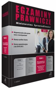 Okładka książki Egzaminy prawnicze Ministerstwa Sprawiedl. 2013 T3