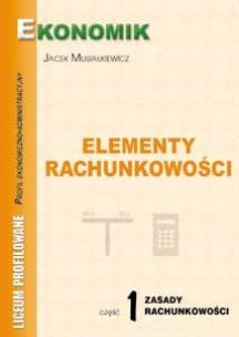 Okładka książki Elementy Rachunkowości cz 1 Zasady Rach w.2010
