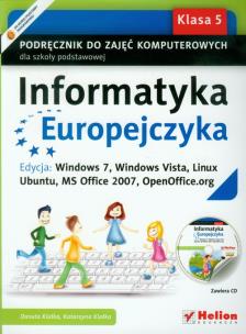 Okładka książki Informatyka Europejczyka SP 5 podr Win 7 NPP 2013