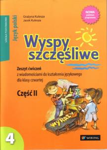 Okładka książki Język Polski SP 4/2 ćw Wyspy Szczęśliwe WIKING