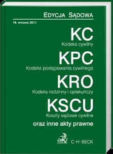 Okładka książki KC, KPC, KRO, KSCU wyd. 19