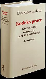 Okładka książki Kodeks pracy wyd.8 Duże Komentarze Becka