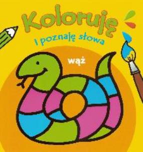 Okładka książki Koloruje i poznaję słowa - Wąż