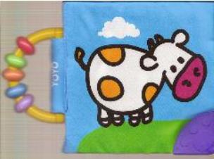 Okładka książki Książeczka szeleszcząca z grzechotką - Krowa