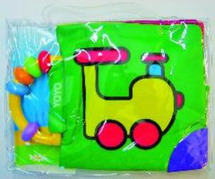 Okładka książki Książeczka szeleszcząca z grzechotką - Lokomotywa