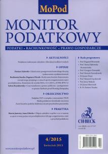 Opakowanie Monitor Podatkowy rocznik 22 Nr 2015/04