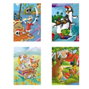 Opakowanie Pakiet Puzzle 54x4 mini - Postacie z bajek AXEL