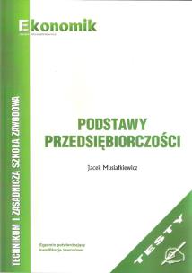Okładka książki Podst Przedsiębiorczości - testy w.2013