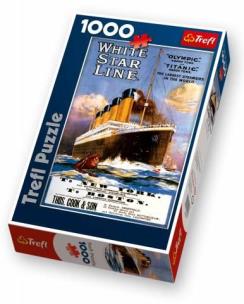 Opakowanie Puzzle 1000 Titanic - Plakat Retro 1911r. TREFL