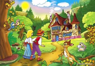 Opakowanie Puzzle 104 - Jaś i Małgosia MAXIM