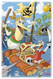 Opakowanie Puzzle 15 maxi - Piracka tratwa AXEL