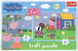 Okładka książki Puzzle 2w1 Świnka Peppa TREFL